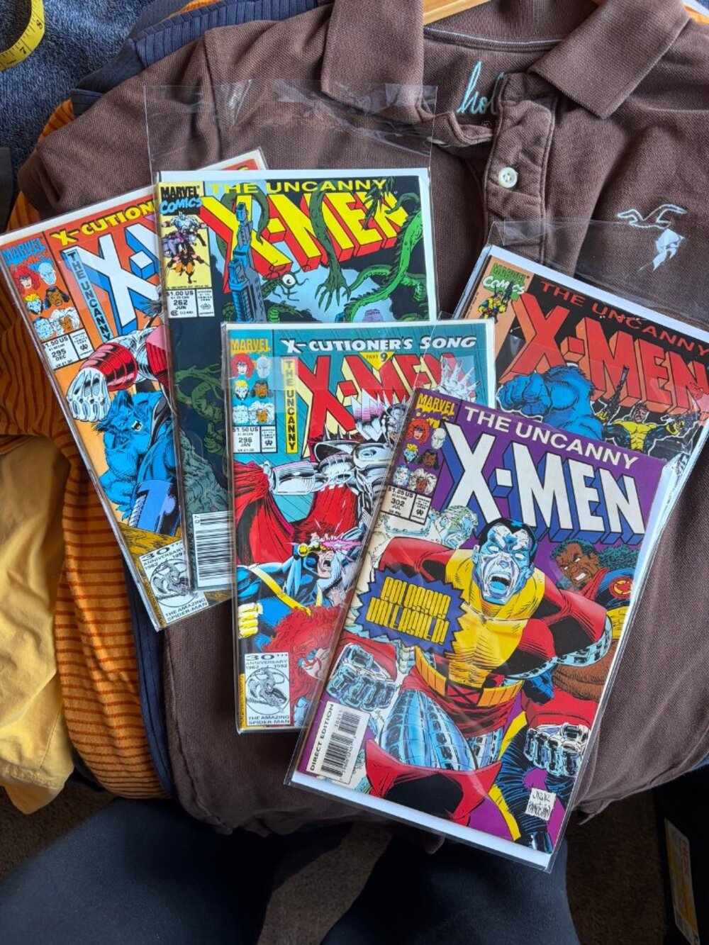Uncanny X-Men Comic Lot 262 264 295 296 302 Marvel Bagged Boarded